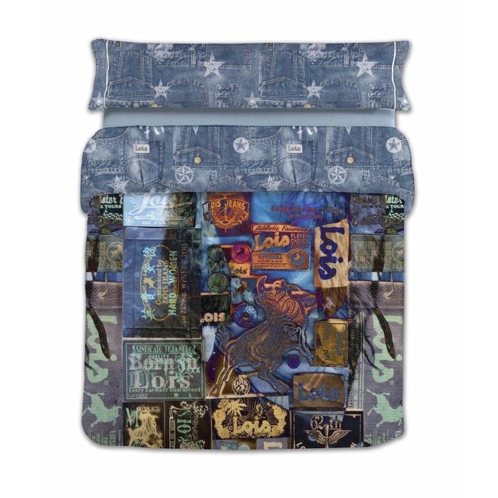 Juego de funda nórdica Lois LABELS P. Azul Cama de 150 240 x 230 cm 4 Piezas 0 Juego de funda nórdica Lois LABELS P. Azul Cama de 150 240 x 230 cm 4 Piezas 0