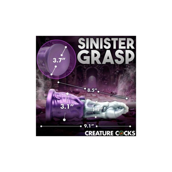 Consolador Realista XR Violeta Plateado Ø 4,3 cm Ø 7,4 cm 4