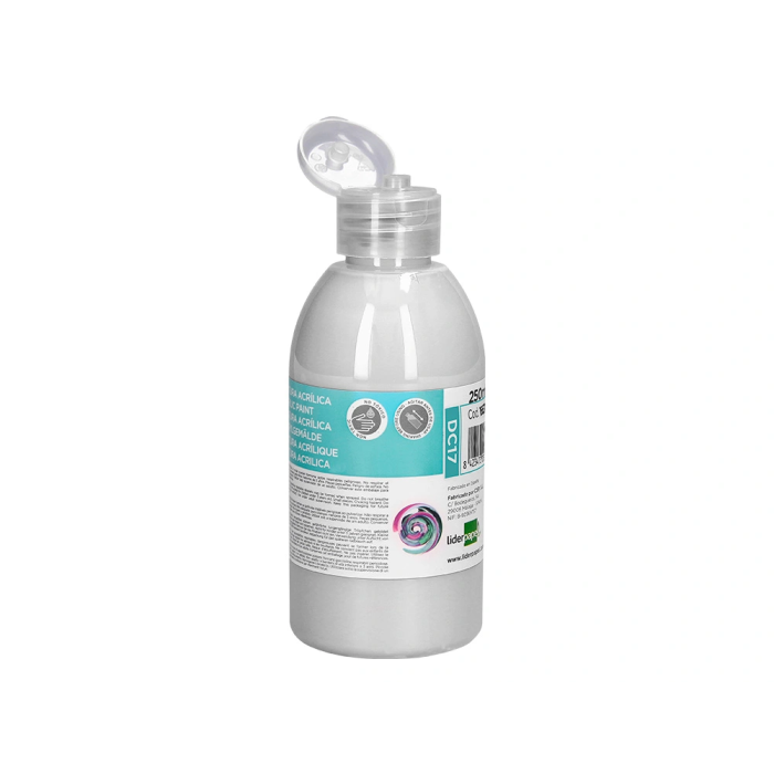 Liderpapel Pintura acrílica multisuperficie bote 250 ml blanco 2