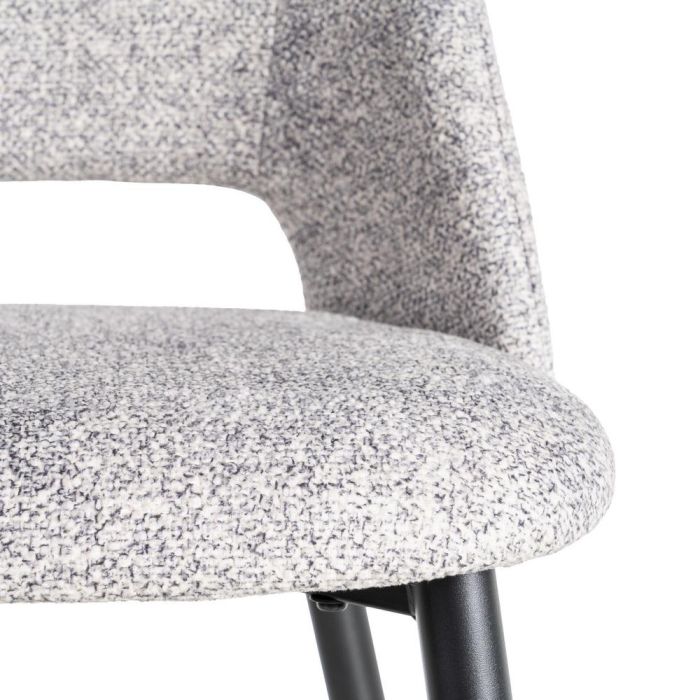 Silla Jaspeado Gris-Blanco Tejido-Metal 50 X 57 X 81 cm