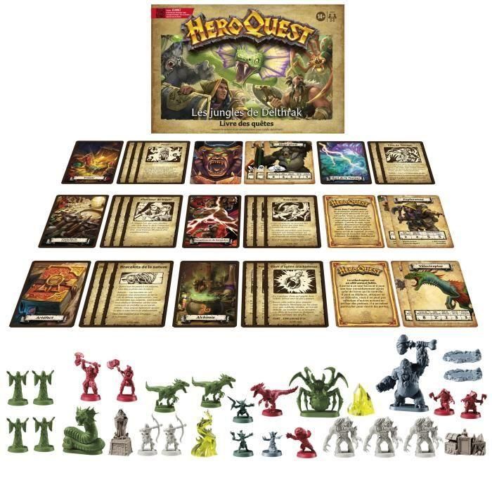 HeroQuest, paquete de misiones Jungles of Delthrak, juegos de rol para 2 a 5 jugadores, mayores de 14 años, se requiere sistema de juego HeroQuest 1