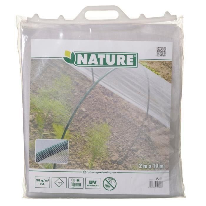 Nature Velo anti-insectos voladores de poliamida, malla 1x1 mm, 38 gr/m², para huerto 2 x 10m 3