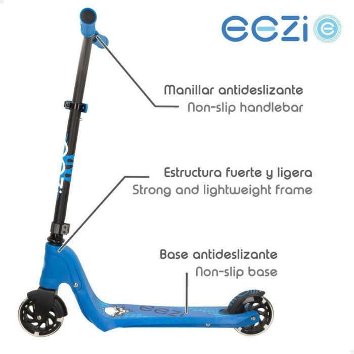 Patinete Scooter Eezi Azul Luces LED 1 Patinete Scooter Eezi Azul Luces LED 1