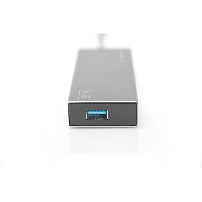 Digitus Hub USB 3.0 de 7 Puertos con Adaptador de Corriente, Negro 5