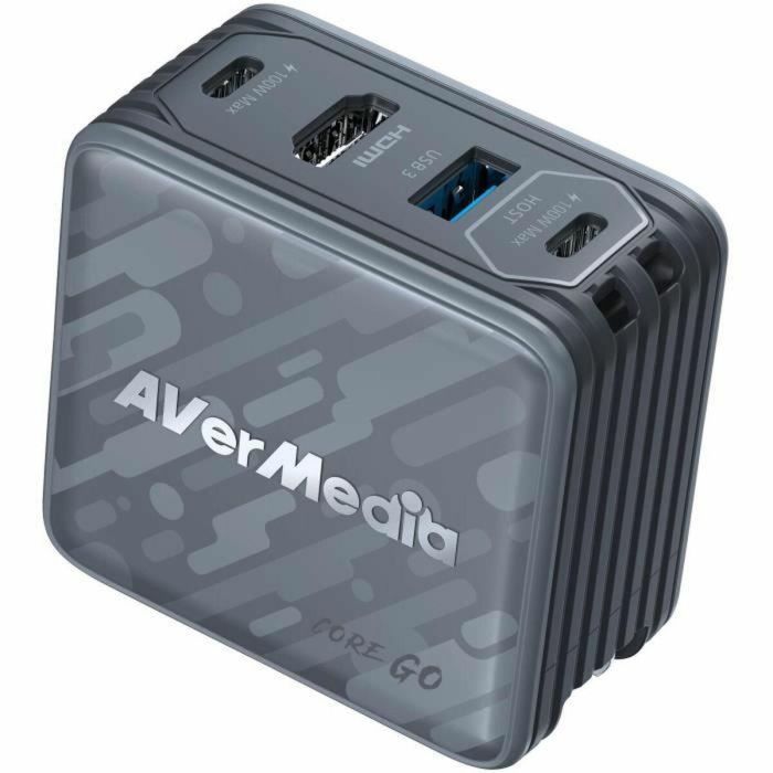 Avermedia GC313 Cargador GaN 100W con Salida HDMI 4K Negro