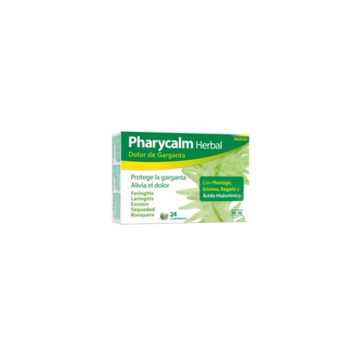 Pharycalm Herbal para el Dolor de Garganta - 24 Comprimidos