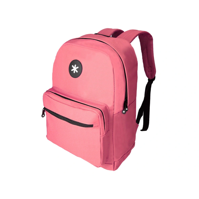 Antartik Mochila escolar con asa y bolsillo frontal con cremallera, color Coral, 320x140x430 mm 5