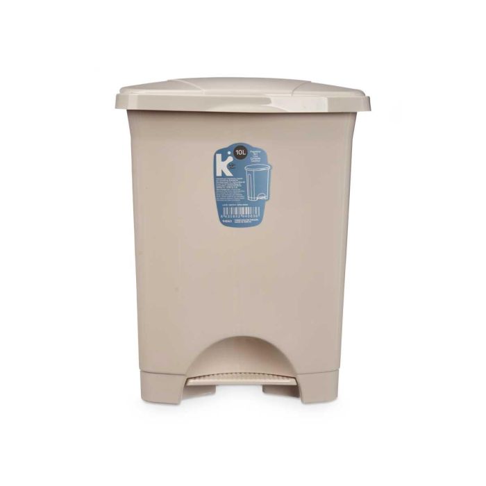 Papelera de Pedal Plástico 10L Beige Arte Regal 27x33.5x22 cm (8 Unidades) 2 Papelera de Pedal Plástico 10L Beige Arte Regal 27x33.5x22 cm (8 Unidades) 2