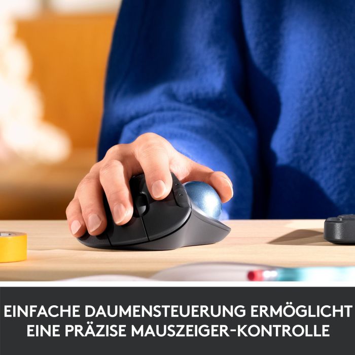 Logitech M575 ERGO Wireless Trackball - Ratón Ergonómico Inalámbrico Graphite 13
