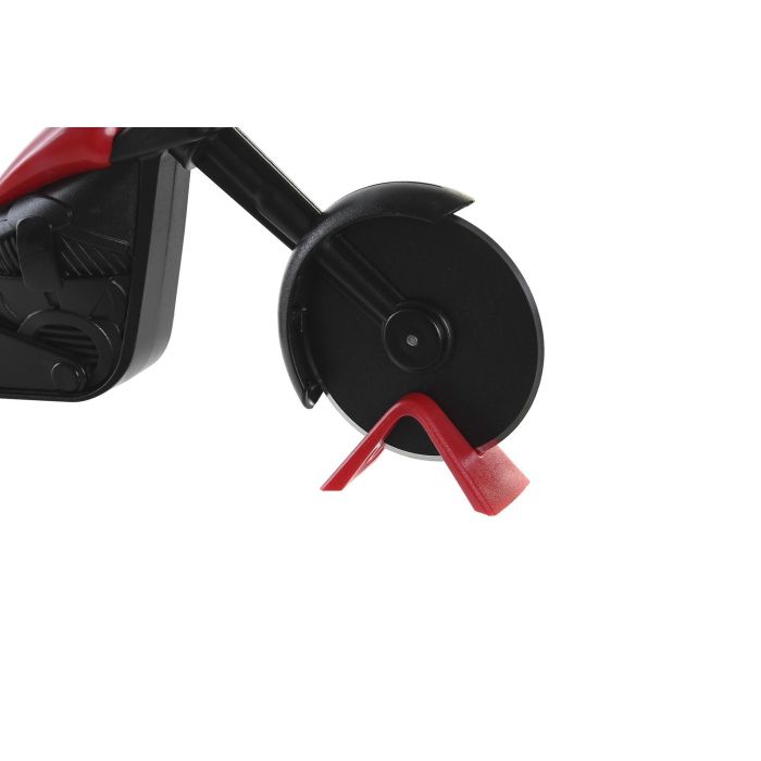 DKD Home Decor Cortador Pizza Negro Rojo 22 x 5 x 10 cm (6 Unidades) PP Inox 2