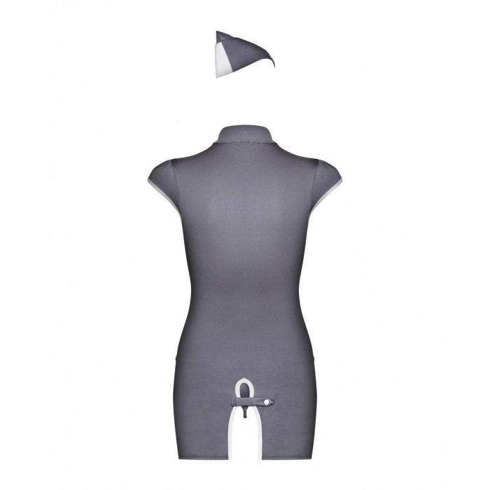 Disfraz de Azafata Gris (S/M) Obsessive Stewardess Gris 2