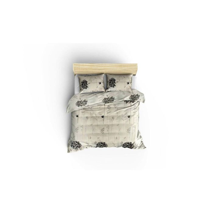 Juego de cama funda nórdica 220x240 cm y fundas almohada 60x60 cm 65% algodón 35% poliéster Beige 2