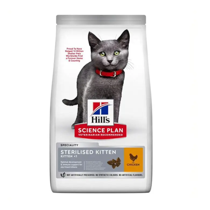 Hill's Hsp Feline Kitten Sterilised Pollo Pienso para Gatos Jóvenes Esterilizados Sabor Pollo 1,5 kg