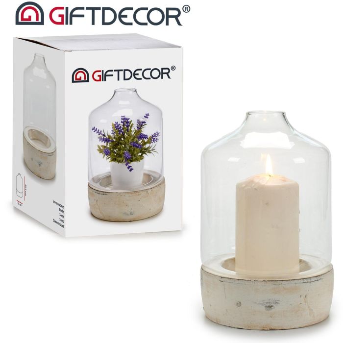 Invernadero Cristal Base Piedra Giftdecor 15X22CM (8 Unidades) 2 Invernadero Cristal Base Piedra Giftdecor 15X22CM (8 Unidades) 2