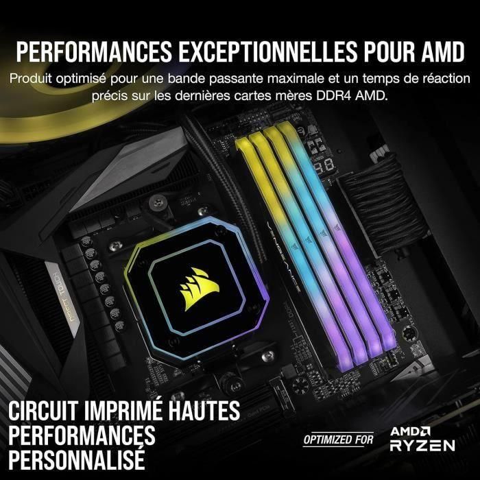 Corsair CMN32GX4M2Z3600C16 Vengeance Kit Memoria RAM DDR4 32GB (2x16GB) 3600MHz CL16 de alto rendimiento para AMD Ryzen 4 Corsair CMN32GX4M2Z3600C16 Vengeance Kit Memoria RAM DDR4 32GB (2x16GB) 3600MHz CL16 de alto rendimiento para AMD Ryzen 4