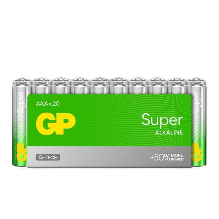 GP GP Super Alkaline AAA-battery, 24A/LR03, shrink 20-pack GP GP Super Alkaline AAA-battery, 24A/LR03, shrink 20-pack
