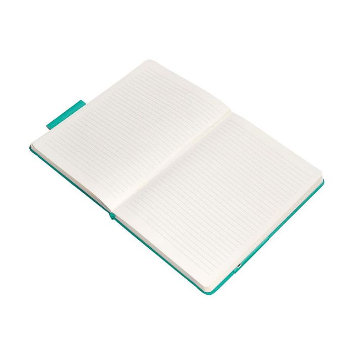 Cuaderno Con Gomilla Antartik Notes Tapa Dura A4 Hojas Rayas Turquesa 100 Hojas 80 gr Fsc 8