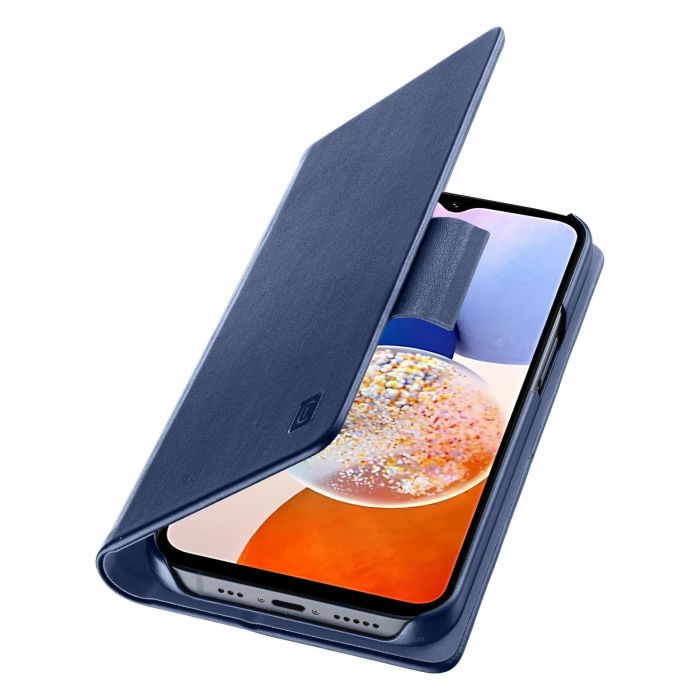 Cellularline Funda Libro para Samsung Galaxy A15 5G, Cierre Magnético, Soporte, Piel Sintética Azul