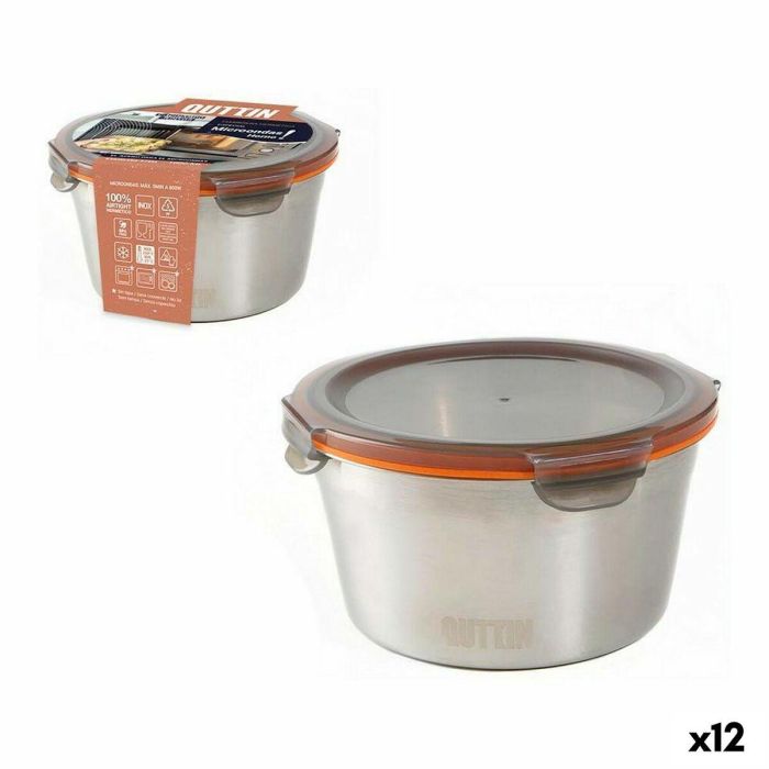Fiambrera Hermética Quttin Redonda Acero 1L (12 Unidades) 0 Fiambrera Hermética Quttin Redonda Acero 1L (12 Unidades) 0