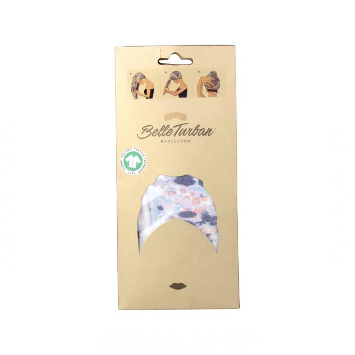 Belle Turban Turbante Animal Print Azul - Secado Rápido y Suave