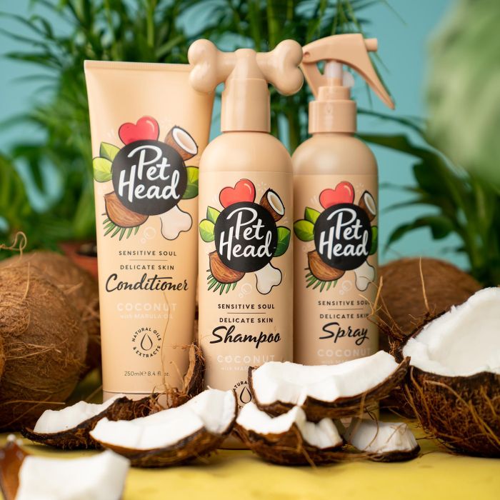 Pet Head Sensitive Soul Spray Calmante para Piel Delicada de Perros, con Avena, Marula y Coco, 300 ml Sin Aclarado 5