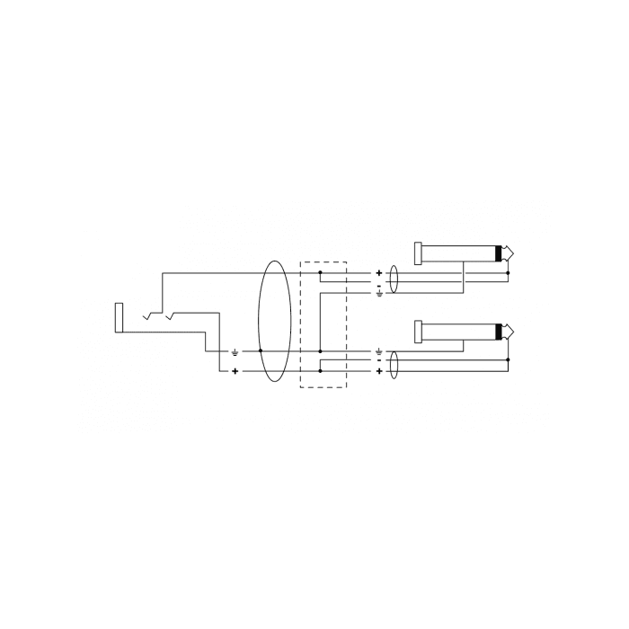 Cable Y Jack Estéreo Hembra / 2 Jacks Mono Macho 30 Cm 1 Cable Y Jack Estéreo Hembra / 2 Jacks Mono Macho 30 Cm 1