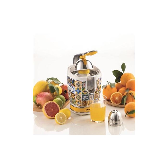 Ariete Exprimidor Positano de diseño retro, acabado en metal, con 2 conos para zumos saludables 7 Ariete Exprimidor Positano de diseño retro, acabado en metal, con 2 conos para zumos saludables 7