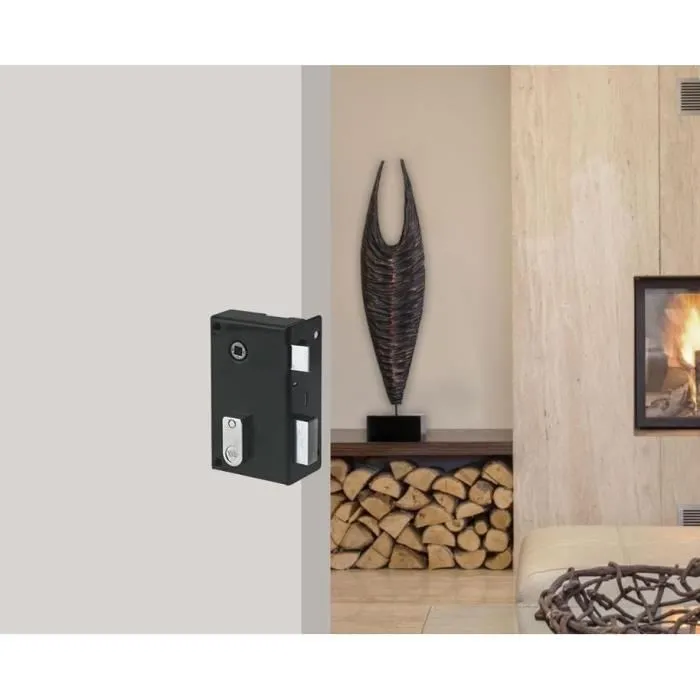 Yale YAV36D Cerradura Vertical de Superficie con Rodillo Caqui Versión Derecha para Puerta Interior con 2 Llaves Incluidas 1