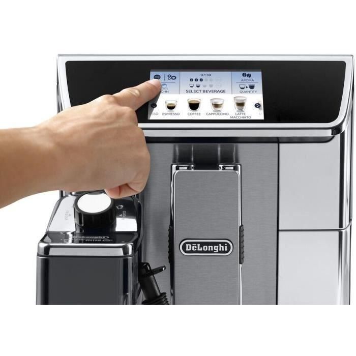 DELONGHI ECAM 650.75.MS Cafetera espresso automática con molinillo PrimaDonna Elite - Acero inoxidable 1