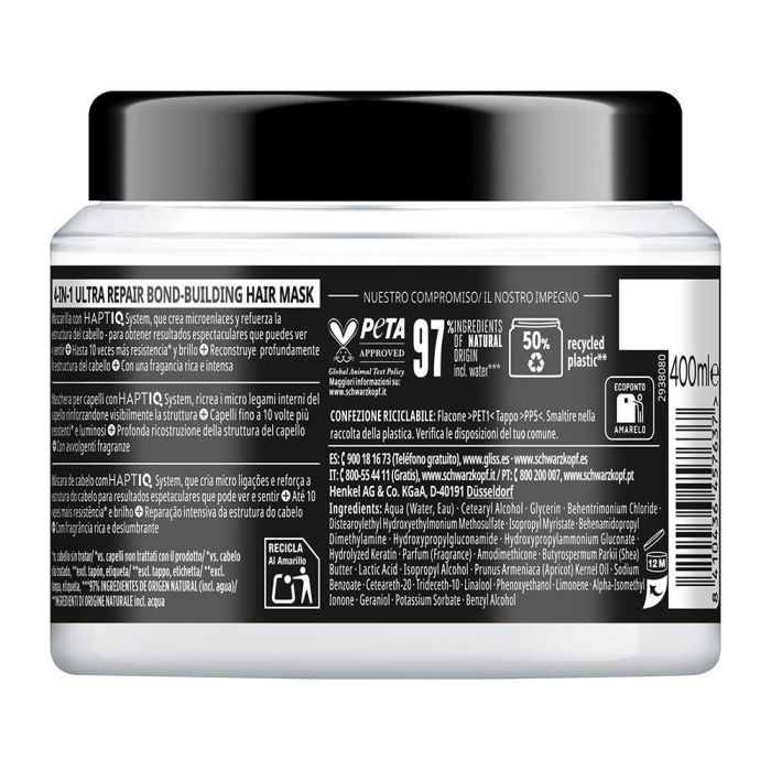 Schwarzkopf Mass Market Gliss Ultimate Repair Mascarilla 400 mL 1