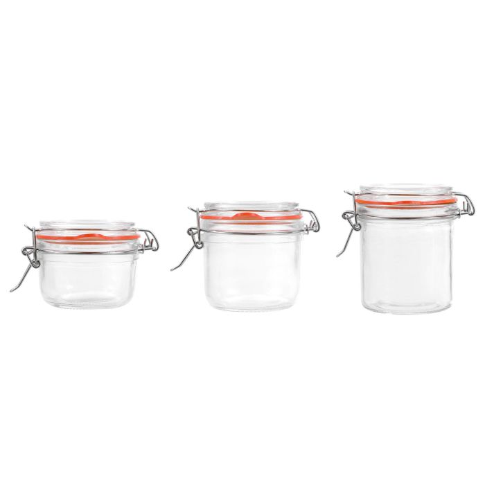 Tarro Hermético de Vidrio con Cierre Clip 250 ml - La Mediterranea (24 Unidades) 2 Tarro Hermético de Vidrio con Cierre Clip 250 ml - La Mediterranea (24 Unidades) 2