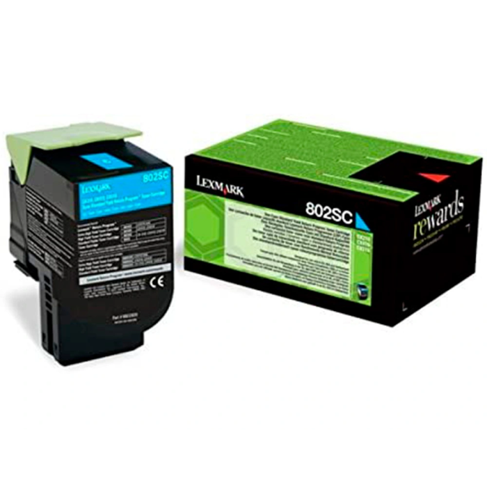 Lexmark Toner Cyan 80C2SCE para CX310/410/510 Rendimiento Estándar 2.000 Páginas 2