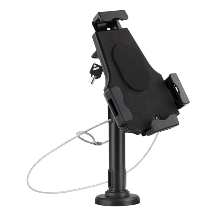 Tooq Soporte Sobremesa/Pared Antirrobo para Tablet 7.9"-10.5" Ajustable Acero Negro