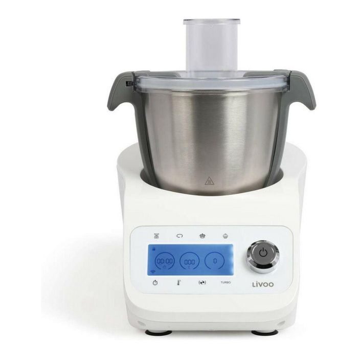 Livoo DOP219W Robot de cocina multifunción Super Cooker 1000W 3.5L Acero Inoxidable 12 Velocidades Pantalla LCD Blanco