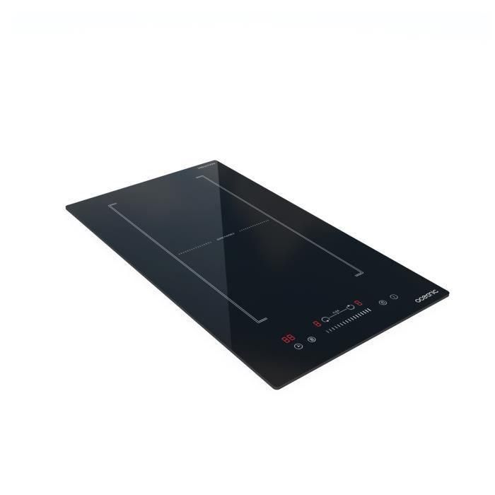 Oceanic OCEATI2Z2BF Dominó de Inducción Empotrable Flex 2 Quemadores 3600W Negro 3