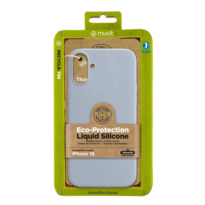 Muvit Funda Liquid Silicone para Apple - Ecológica, Suave, Antideslizante, Protección Contra Caídas Muvit Funda Liquid Silicone para Apple - Ecológica, Suave, Antideslizante, Protección Contra Caídas