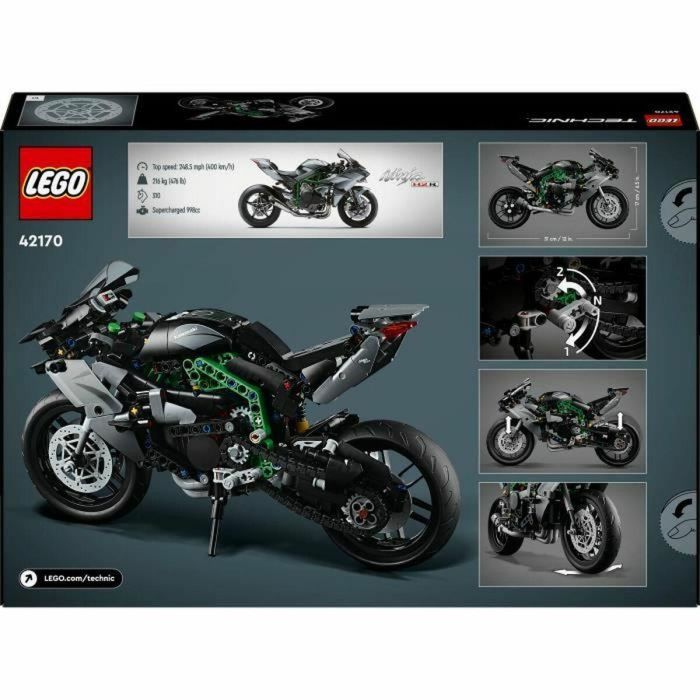 LEGO Technic 42170 Moto Kawasaki Ninja H2R, Idea de Regalo para Niños, Juguete Creativo 1