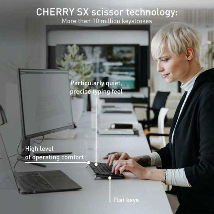 Cherry KW 9200 MINI Teclado compacto 2,4 GHz Bluetooth 5.0 y con cable Recargable Negro CHE1691720940367 10 Cherry KW 9200 MINI Teclado compacto 2,4 GHz Bluetooth 5.0 y con cable Recargable Negro CHE1691720940367 10