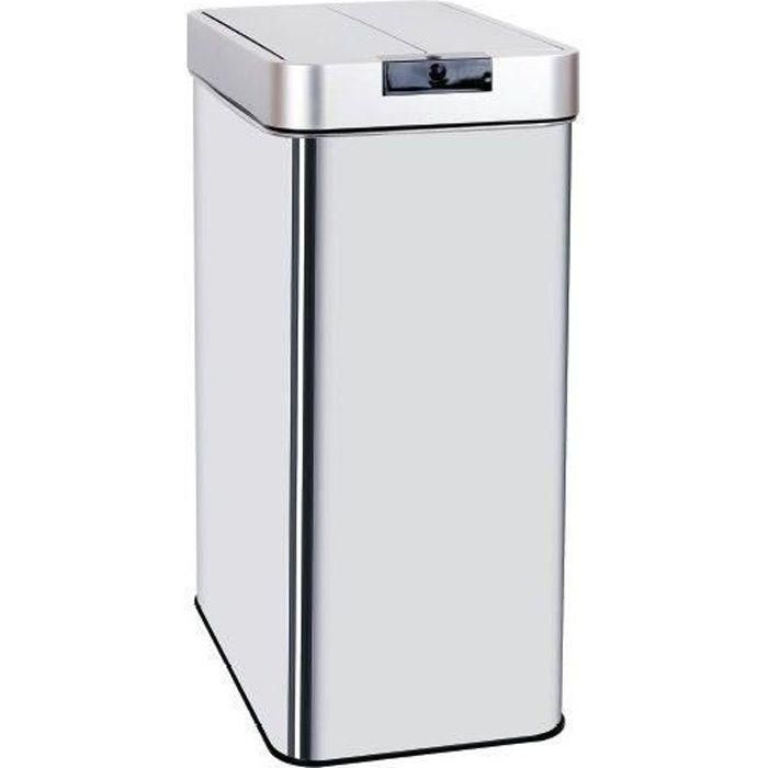 KITCHEN MOVE Papelera automática SILVERLAKE - 60L - Acero inoxidable con fleje