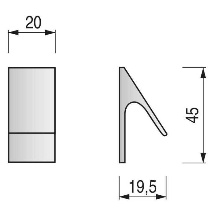 Zapa Pomo Zamak. Largo 20Mm. Elegir Acabado. Acabado Cromo Viefe 1
