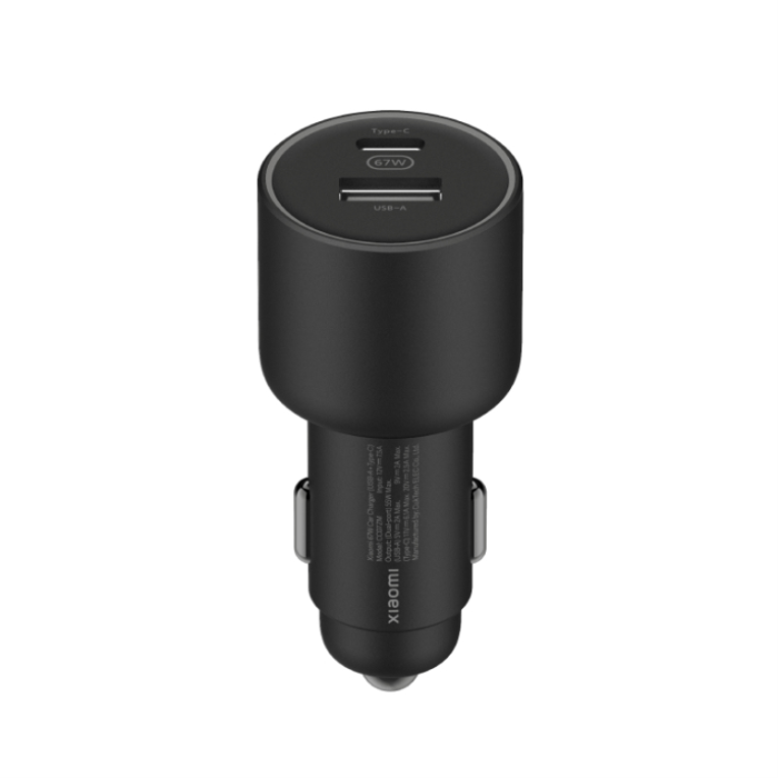 Xiaomi 43907 Cargador de Dispositivo Móvil Universal Negro Alimentación Encendedor de Cigarrillos 2 Puertos USB