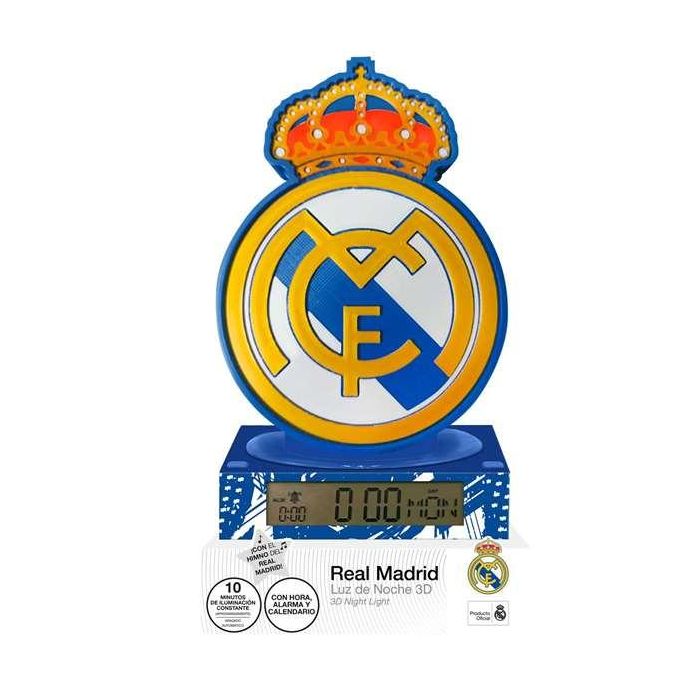 Lampara 3D hala madrid, con alarma y despertador 1