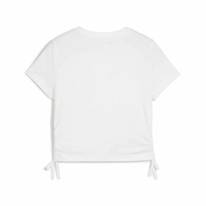 Camiseta de Manga Corta Infantil Puma Essentials Metallic Knotted Blanco 1