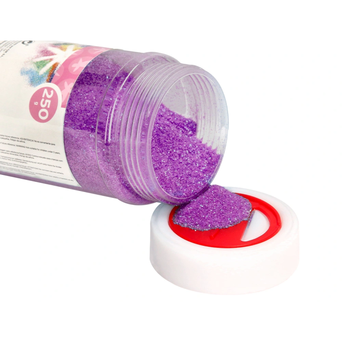 Liderpapel Purpurina Fantasía Color Metálico Violeta Pastel Bote 250 gr 4
