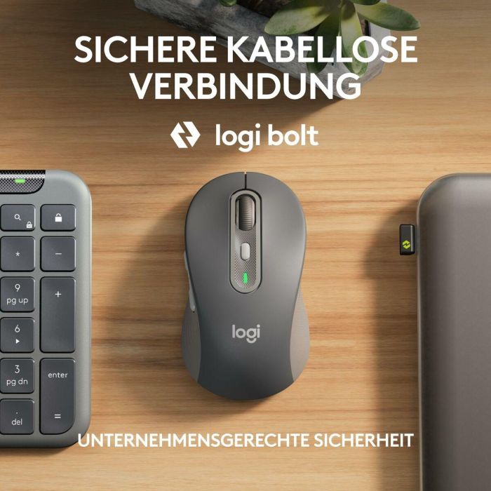Logitech MK950 Combo Signature Slim Inalámbrico Teclado y Ratón QWERTZ Alemán Grafito RF Wireless + Bluetooth 9