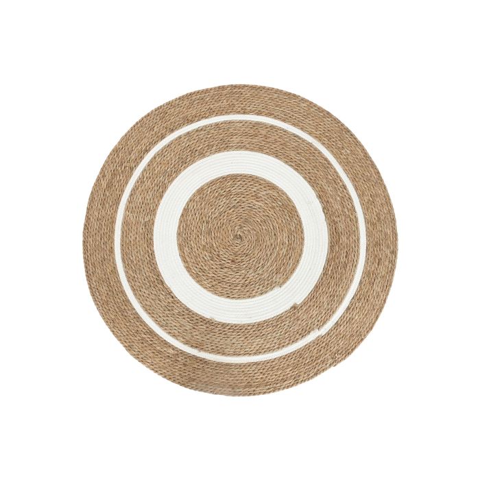 Alfombra  DKD Home Decor Natural Blanco 100 x 0.5 x 100 cm 0 Alfombra  DKD Home Decor Natural Blanco 100 x 0.5 x 100 cm 0