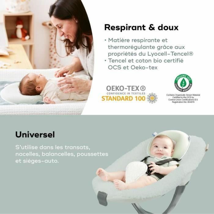 Reposacabezas para bebé - BABYMOOV - Cosyhead - Morfología del bebé - Algodón orgánico con certificación Oeko-Tex - Verde salvia fresco 3 Reposacabezas para bebé - BABYMOOV - Cosyhead - Morfología del bebé - Algodón orgánico con certificación Oeko-Tex - Verde salvia fresco 3