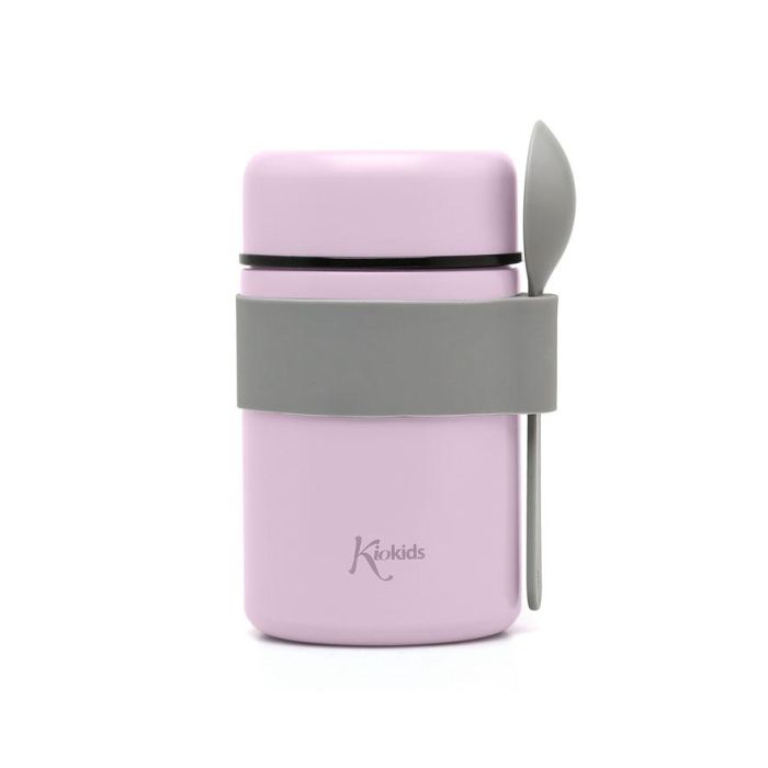 KioKids Termo Papillero Honey Lavanda Acero Inoxidable 500ml Cuchara Incluida 2