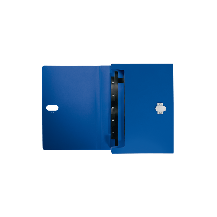Leitz 46240035 Carpeta Acordeón Polipropileno A4 5 Posiciones con Bolsillo Frontal y Broche Giratorio, Azul 3