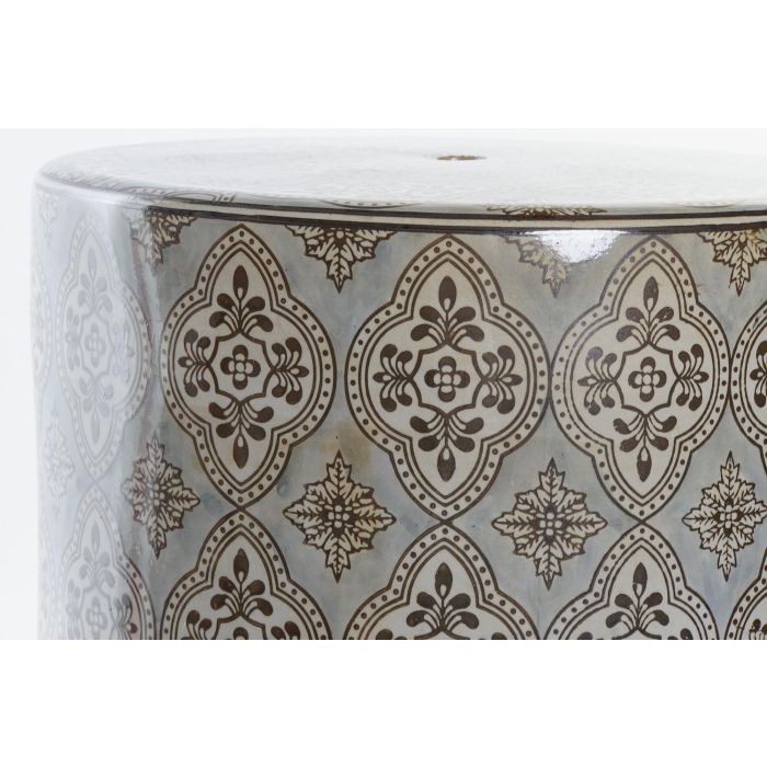 DKD Home Decor Mesita Auxiliar Arabe Beige Azul 32.5 x 42 x 32.5 cm 2